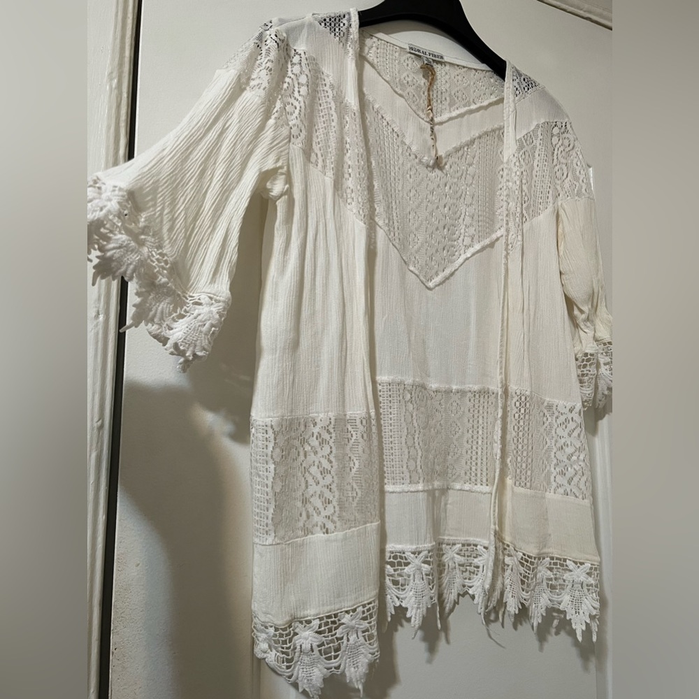 White cardigan